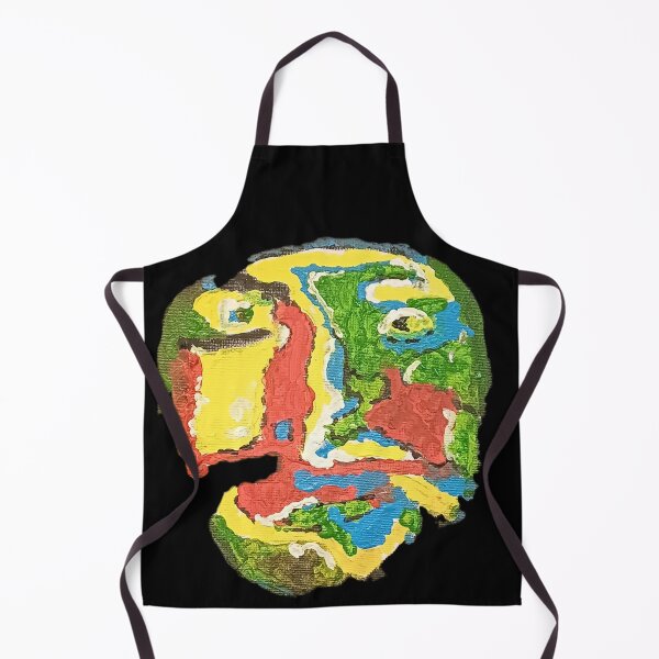 Item preview, Abstract Self Portrait – Bold Colour Expression | Textured Acrylic Face Art designed and sold by BigBobInk.