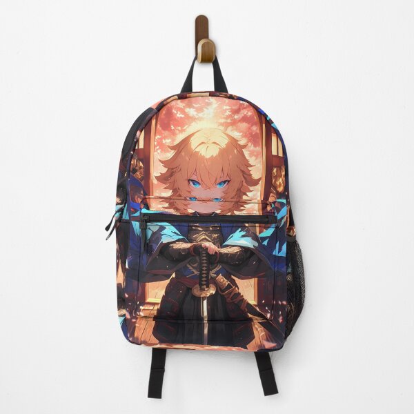 Item preview, Dainsleif Genshin Impact Chibi Blue Glow Sakura Dramatic Sunset designed and sold by TanglenRabbit.