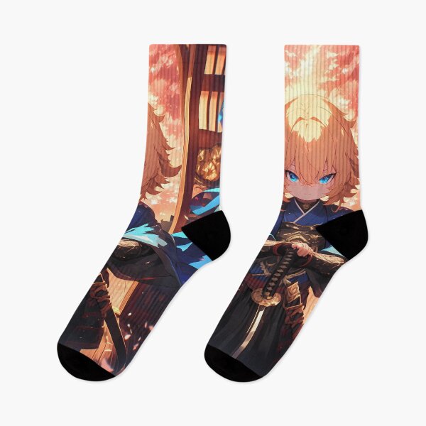 Item preview, Dainsleif Genshin Impact Chibi Blue Glow Sakura Dramatic Sunset designed and sold by TanglenRabbit.
