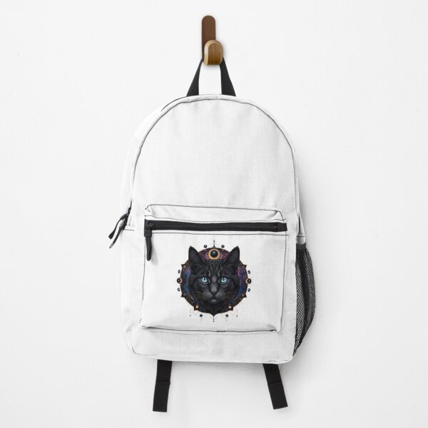 Item preview, Enigmatic Celestial Black Cat with Mystical Stare designed and sold by chattsuede.