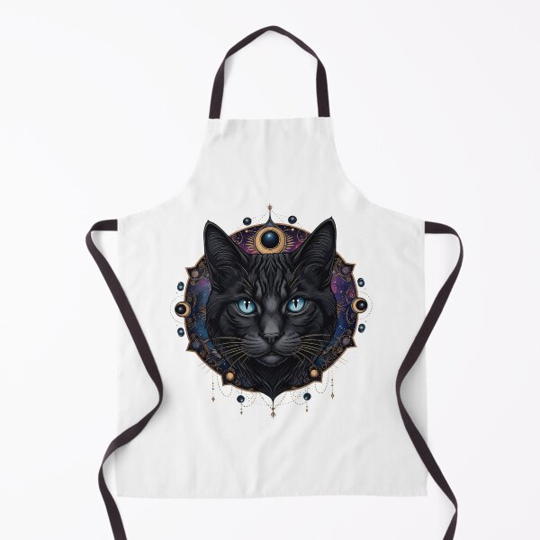 Item preview, Enigmatic Celestial Black Cat with Mystical Stare designed and sold by chattsuede.