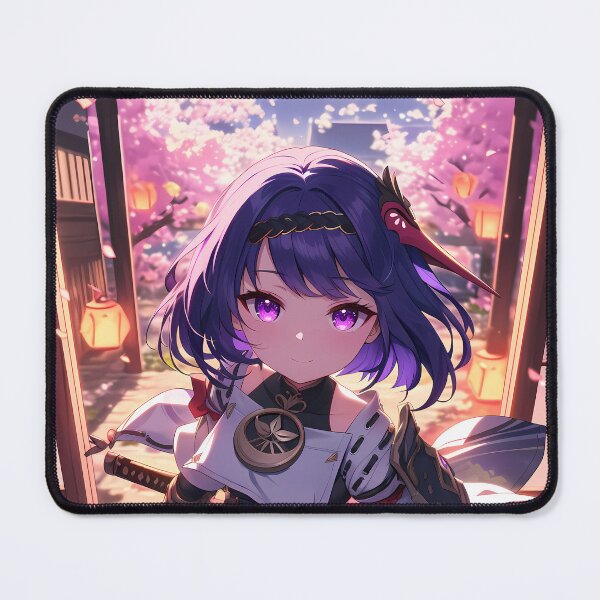 Item preview, Kujou Sara Genshin Impact Chibi Lanterns Shrine Sakura Evening designed and sold by TanglenRabbit.