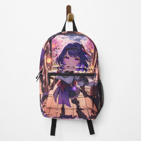 Item preview, Kujou Sara Genshin Impact Chibi Lanterns Shrine Sakura Evening designed and sold by TanglenRabbit.