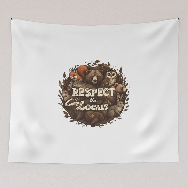 Item preview, Respect The Locals Forest Animals Circular Art designed and sold by chattsuede.