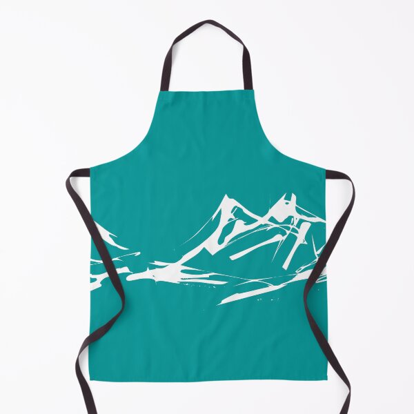 Item preview, Mountain Range III, Handdrawn Abstract Ink Sketch Turquoise Cian designed and sold by SWSandraWechner.