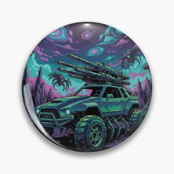 Item preview, Cosmic Surfing Space Exploration | Retro Futuristic Off-Road Alien Planet Art designed and sold by PunkVerseStudio.
