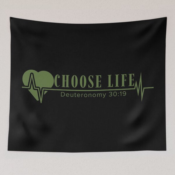 Item preview, Choose Life - Deuteronomy 30:19 - Green Design  designed and sold by MoriaStore.
