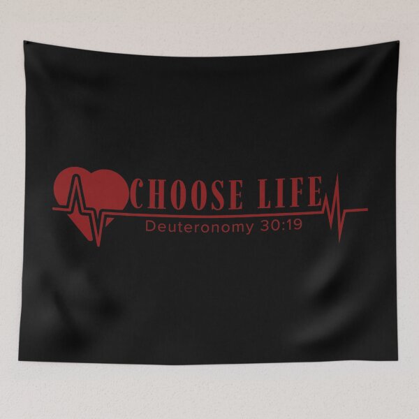Item preview, Choose Life - Deuteronomy 30:19 - Red Design  designed and sold by MoriaStore.