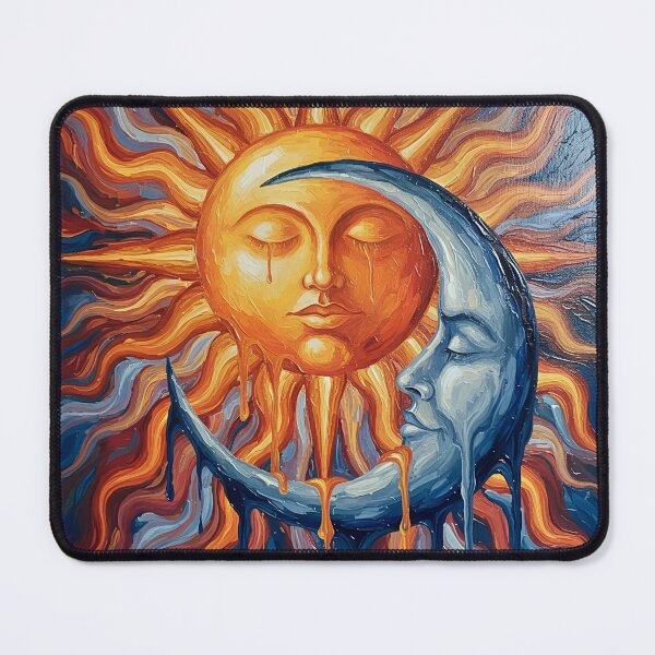 Item preview, Sun and Moon Colorful Acrylic Pour Palette Knife Art designed and sold by GymTanLaundry.