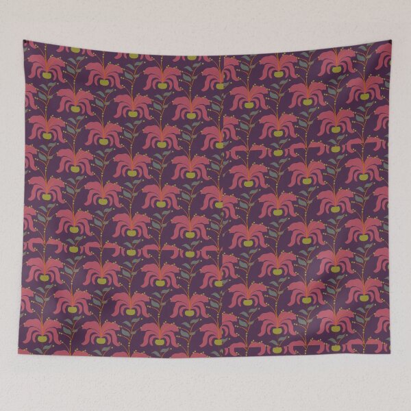 Item preview, Royal Purple Bloom: Vintage Folk Floral Pattern designed and sold by auran14.