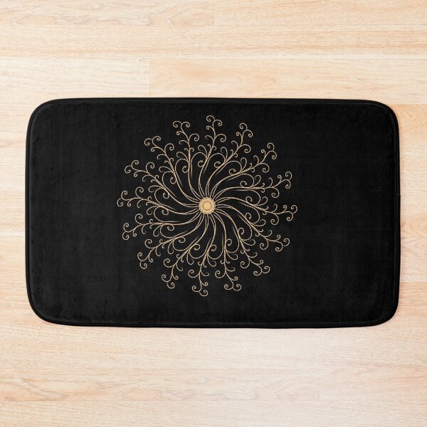 Item preview, Gold Mandala Floral Line Art Elegant Botanical Swirl Decorative Pattern Design designed and sold by HopeAndHustle.