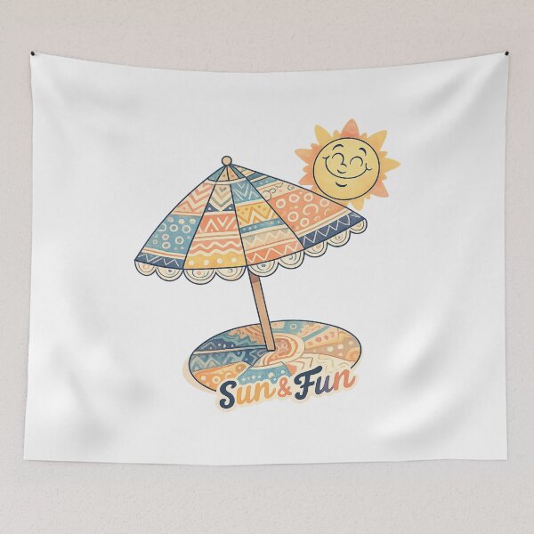 Item preview, Sun and Fun Beach Umbrella Summer Design designed and sold by SoftSproutstu.