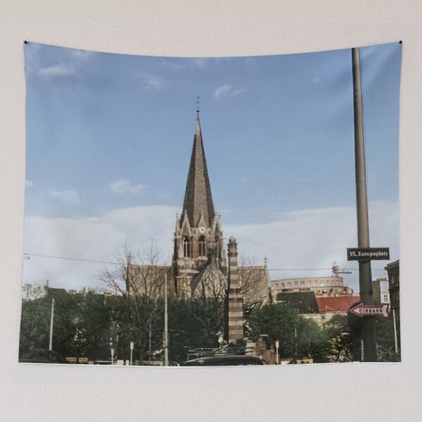 Item preview, Vintage 1970s Vienna Europaplatz & Church designed and sold by The CherryBlossom.