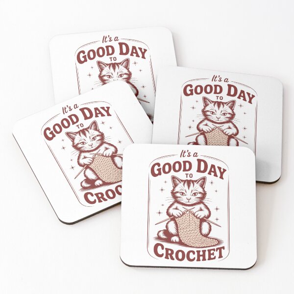 Item preview, It's A Good Day To Crochet Cat Lovers Cute Cat designed and sold by PunkNation-Arts.