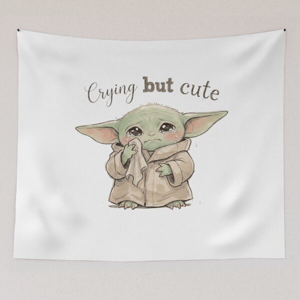 Item preview, BABY YODA CRYING BUT CUTE designed and sold by LIS AND MELIVERSO.