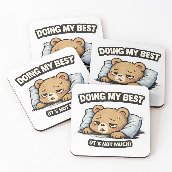 Item preview, Doing My Best Sticker | Funny Relatable Burnout Mood designed and sold by TheLazyVibe.