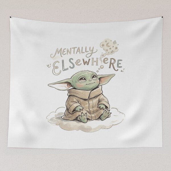 Item preview, BABY YODA MENTALLY ELSEWHERE designed and sold by LIS AND MELIVERSO.