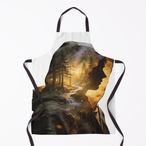 Item preview, Inner Wilderness — Surreal Forest Soul Portrait | Cinematic Double Exposure Hoodie Design | Mystical Nature Fantasy Art Print designed and sold by SketchSyndicate.