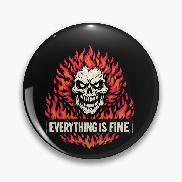Item preview, Everything is Fine Skull Flame Art designed and sold by HUTEND.