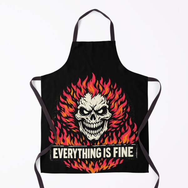 Item preview, Everything is Fine Skull Flame Art designed and sold by HUTEND.