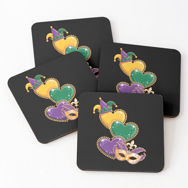 Item preview, Mardi Gras Cute Hearts designed and sold by PunkNation-Arts.