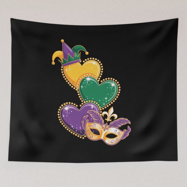 Item preview, Mardi Gras Cute Hearts designed and sold by PunkNation-Arts.