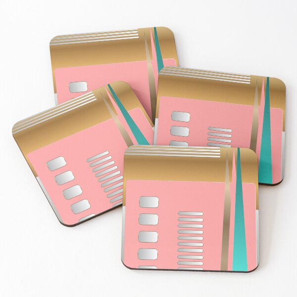Item preview, Blush Spire — Pink Gold and Teal Geometric Abstract designed and sold by Dee Tirang.