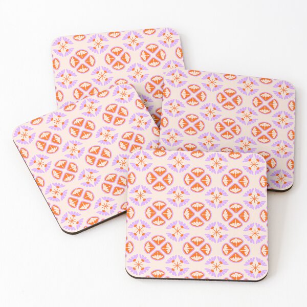 Artikelvorschau, Nahtlose Frühlingsblumen-Fliesenmuster-Orange-Lavendel-Retro-Blumen-Überwurfdecke entworfen und verkauft von FestivityFinds.