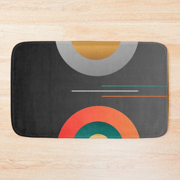 Item preview, Lunar Orbits — Black Gold and Coral Geometric Abstract designed and sold by Dee Tirang.