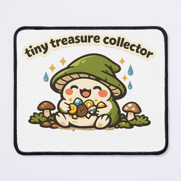 Item preview, "Tiny Treasure Collector" | Aesthetic Mushroom Frog & Cottagecore Art designed and sold by Naviora.