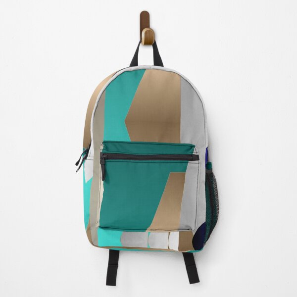 Item preview, Minimal Geometric Sailboat — Teal White and Gold Coastal Modern Art designed and sold by Dee Tirang.