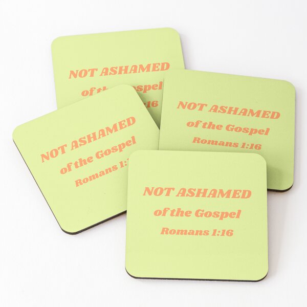 Item preview, Not Ashamed of the Gospel Romans 1:16 Christian Faith Bold Typography Design designed and sold by photoart1854.