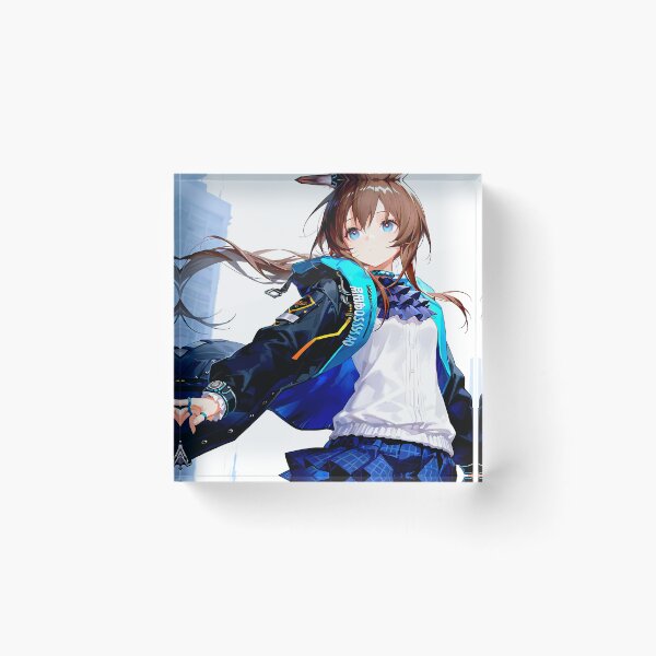 Item preview, Prelude Amiya Arknights Confident Anime Girl Cityscape designed and sold by Tokyonomad.