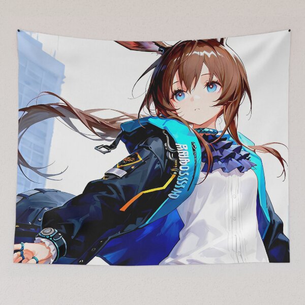 Item preview, Prelude Amiya Arknights Confident Anime Girl Cityscape designed and sold by Tokyonomad.