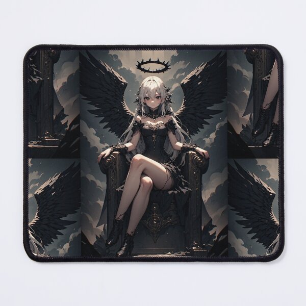 Item preview, Dark angel girl on a throne designed and sold by ArtsJulian.