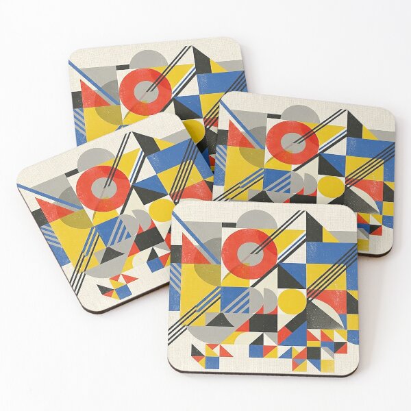 Item preview, MCM Mid-Century Modern Geometric Cat Art – Abstract Earth Tones Wall Decor designed and sold by CattlettArt.