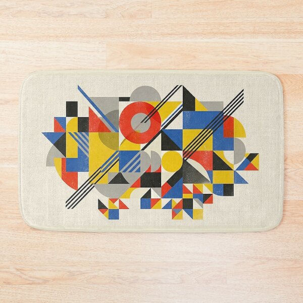 Item preview, MCM Mid-Century Modern Geometric Cat Art – Abstract Earth Tones Wall Decor designed and sold by CattlettArt.