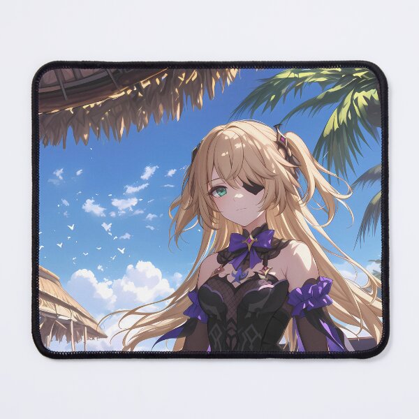 Item preview, Fischl Genshin Impact Anime Beach Purple Elegance Breeze Fantasy Night designed and sold by Tokyonomad.