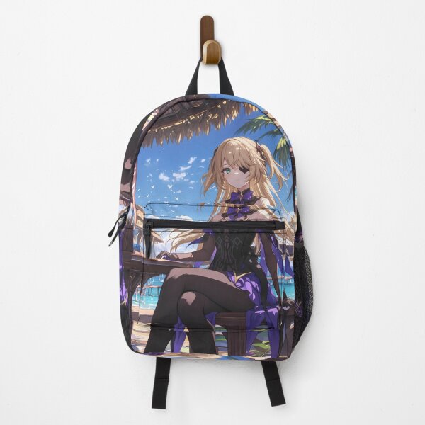 Item preview, Fischl Genshin Impact Anime Beach Purple Elegance Breeze Fantasy Night designed and sold by Tokyonomad.