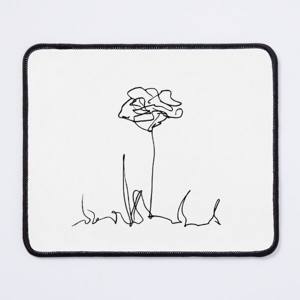 Item preview, Lonely Flower, Line Drawing Symmetric Minimalist Aesthetic Natural Design designed and sold by SWSandraWechner.