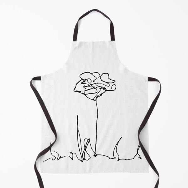 Item preview, Lonely Flower, Line Drawing Symmetric Minimalist Aesthetic Natural Design designed and sold by SWSandraWechner.