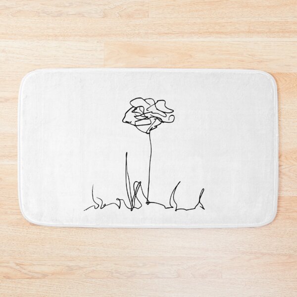 Item preview, Lonely Flower, Line Drawing Symmetric Minimalist Aesthetic Natural Design designed and sold by SWSandraWechner.