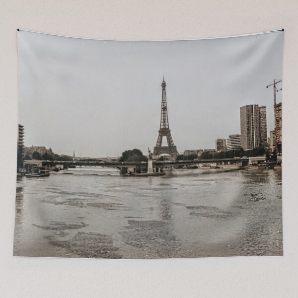 Item preview, Vintage 1970s Paris Seine & Front de Seine Construction designed and sold by The CherryBlossom.