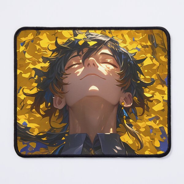 Item preview, Zhongli Genshin Impact Anime Autumn Gold Leaves Calm Wisdom Earth designed and sold by Tokyonomad.