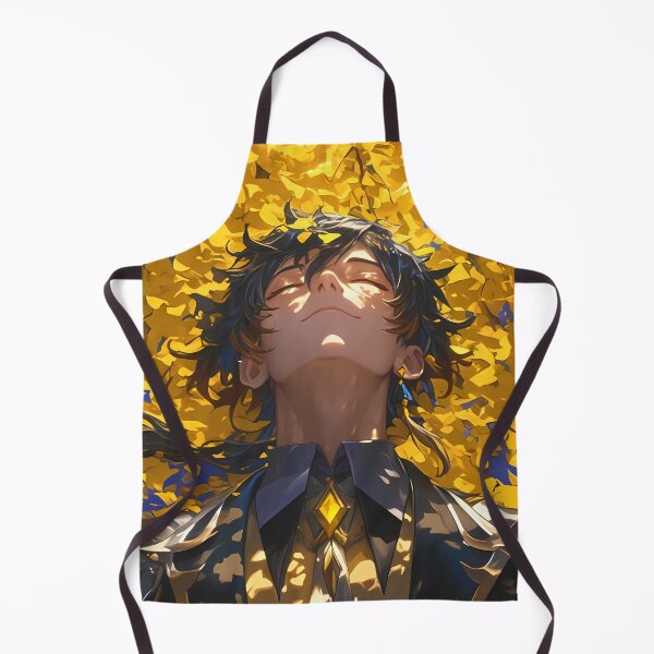 Item preview, Zhongli Genshin Impact Anime Autumn Gold Leaves Calm Wisdom Earth designed and sold by Tokyonomad.