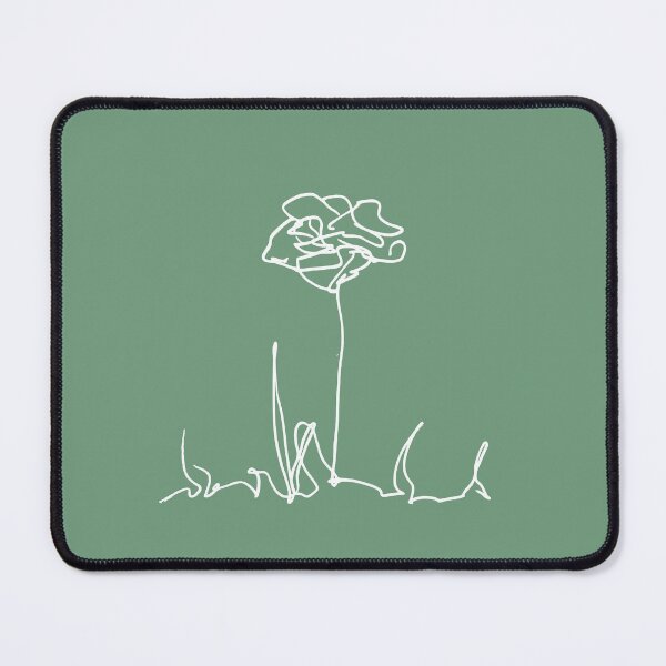 Item preview, Lonely Flower, Line Drawing Symmetric Minimalist Aesthetic Natural Design Mint Green designed and sold by SWSandraWechner.