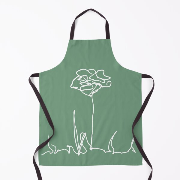 Item preview, Lonely Flower, Line Drawing Symmetric Minimalist Aesthetic Natural Design Mint Green designed and sold by SWSandraWechner.