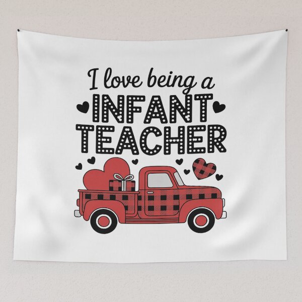 Item preview, I Love Being A Infant Teacher Flannel Cute Valentine's Day Men Women designed and sold by fferomananul.