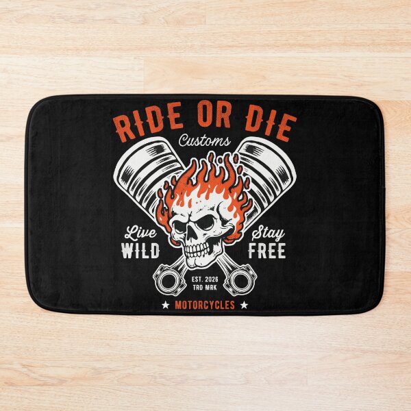 Item preview, Motorcycle Skull and Piston Crossbones for Biker designed and sold by wingstar.