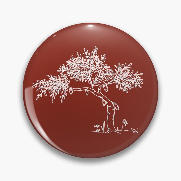 Item preview, Cacao Tree, Line Drawing Symmetric Minimalist Aesthetic Natural Design Rusty Red designed and sold by SWSandraWechner.